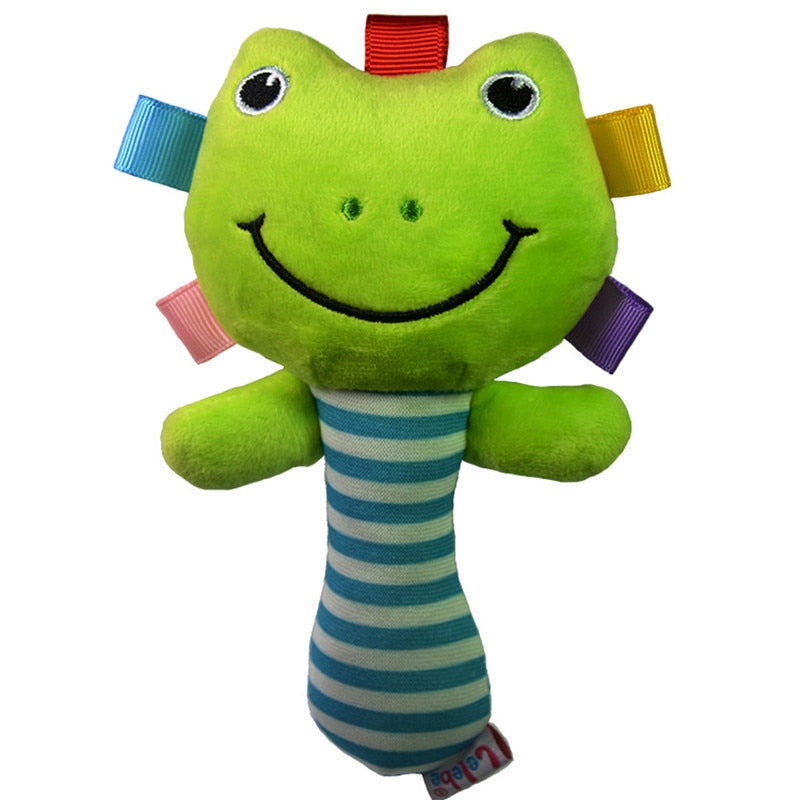 Brinquedos em tecido macio em formas geométricas ou de animais. Além de divertidos e coloridos os brinquedos fazem sons de chacoalho, alegrando as brincadeiras e ajudando no desenvolvimento do seu Bebê.